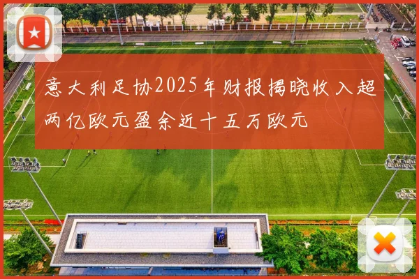 意大利足协2025年财报揭晓收入超两亿欧元盈余近十五万欧元